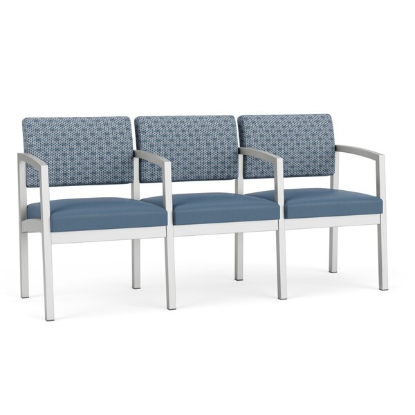 Lesro Lenox 3 Seat Tandem Seating W/ Arms, 64.5 in W 24.5 in L 32 in H LS3103 - main